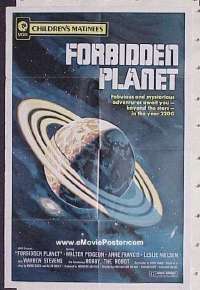 P672 FORBIDDEN PLANET one-sheet movie poster R72 Robby the Robot