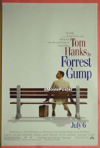 #164 FORREST GUMP adv 1sh '94 Hanks, Sinise 