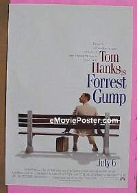 #2354 FORREST GUMP SS advance 1sh94 Tom Hanks