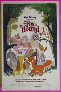 #2420 FOX & THE HOUND 1sh '81 Disney 