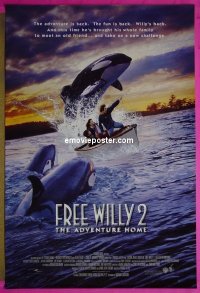 #2424 FREE WILLY 2 DS adv1sh 95 killer whale! 