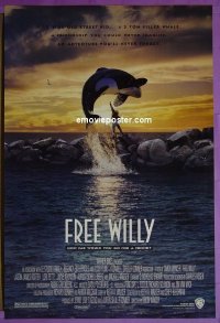 #2423 FREE WILLY DS 1sh '93 Richter, Petty 
