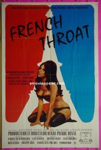 #9195 FRENCH THROAT 1sh '75 RATED X! 