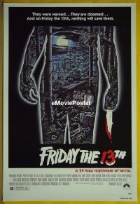 #2362 FRIDAY THE 13TH 1sh '80 horror classic!