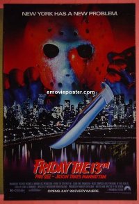 #4433 FRIDAY THE 13th 8 signed adv1sh '89 