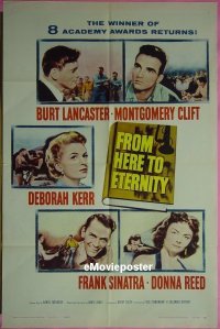 #219 FROM HERE TO ETERNITY 1sh R58 Lancaster 