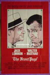 #0677 FRONT PAGE rare advance 1sh '75 Wilder 