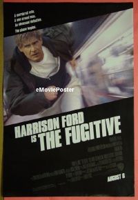 #7750 FUGITIVE DS advance 1sh93 Harrison Ford 