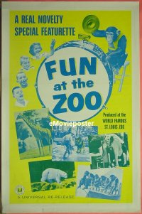 #185 FUN AT THE ZOO 1sh R60s St Louis Zoo 