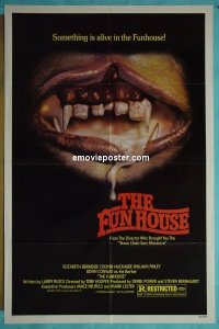 #7756 FUNHOUSE 'teeth' 1sh '81 Hooper horror! 