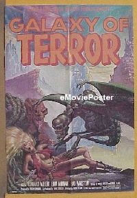 #198 GALAXY OF TERROR 1sh '81 great image! 