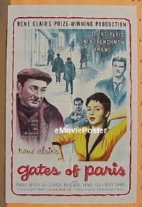 #243 GATES OF PARIS 1sh '58 Rene Clair 