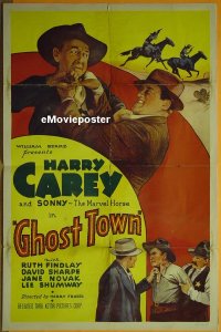 #248 GHOST TOWN one-sheet movie poster R48 Harry Carey stone litho!