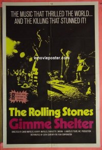 #307 GIMME SHELTER 1sh R90s Rolling Stones 