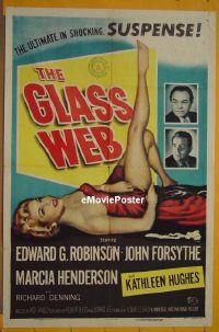 #1347 GLASS WEB 1sh '53 3D Robinson, Forsythe 