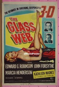 #252 GLASS WEB 1sh '53 3D Robinson, Forsythe 
