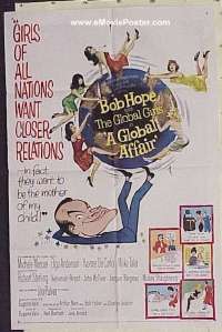 P743 GLOBAL AFFAIR one-sheet movie poster '64 Bob Hope, DeCarlo