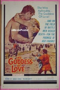 P744 GODDESS OF LOVE one-sheet movie poster '60 Aphrodite!