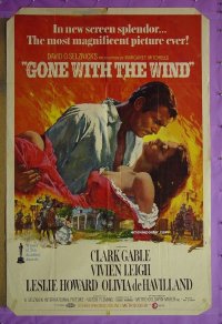 #3491 GONE WITH THE WIND 1sh R70 Gable, Leigh