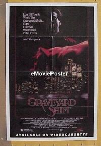 #644 GRAVEYARD SHIFT video 1sh '87 Oliviero 