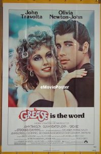 A442 GREASE one-sheet movie poster '78 John Travolta,Newton-John