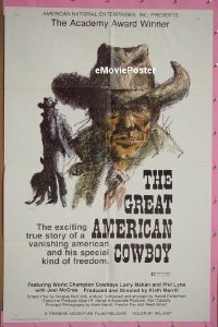 #199 GREAT AMERICAN COWBOY 1sh '74 L. Mahan 