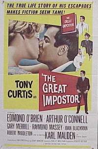 P776 GREAT IMPOSTOR one-sheet movie poster '61 Tony Curtis