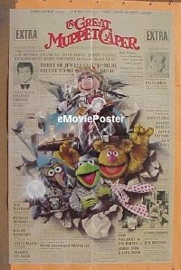 v013 GREAT MUPPET CAPER one-sheet movie poster '81 Jim Henson, Kermit!