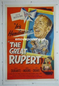 #2863 GREAT RUPERT linen one-sheet '50 Jimmy Durante