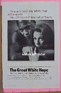 #135 GREAT WHITE HOPE 1sh '70 Earl Jones 