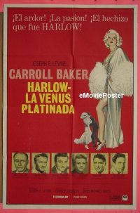 #387 HARLOW Spanish 1sh '65 Carroll Baker 