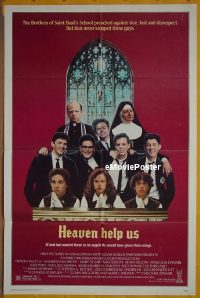 A508 HEAVEN HELP US one-sheet movie poster '85 Catholic boys!