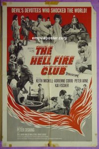 #7825 HELLFIRE CLUB 1sh '60 Peter Cushing 
