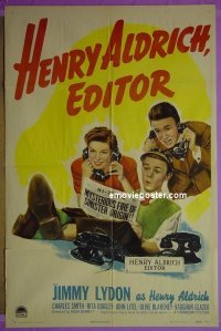 #9262 HENRY ALDRICH, EDITOR 1sh42 Jimmy Lydon 