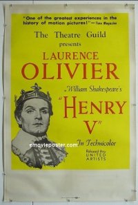 #0545 HENRY V linen 1sh R48 Laurence Olivier 