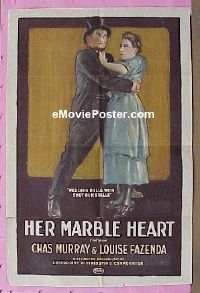#012 HER MARBLE HEART 1sh R20s Chas Murray 