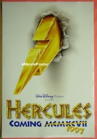 #399 HERCULES DS teaser 1sh '97 Walt Disney 