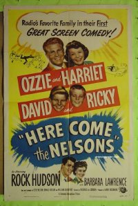 #7761 HERE COME THE NELSONS 1sh '51 Ozzie