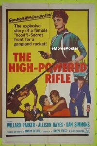 P836 HIGH-POWERED RIFLE one-sheet movie poster '60 Allison Hayes