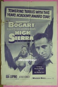 #285 HIGH SIERRA 1sh R52 Bogart, Lupino 