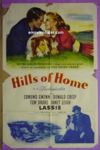 #9270 HILLS OF HOME 1sh '48 Lassie, J. Leigh 