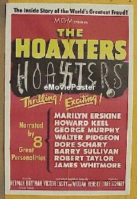 P838 HOAXTERS one-sheet movie poster '53 propaganda film!