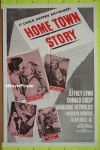#251 HOME TOWN STORY 1sh R62 Marilyn Monroe 