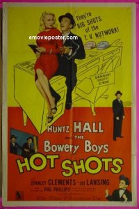 g578 HOT SHOTS one-sheet movie poster '56 Bowery Boys, Lansing