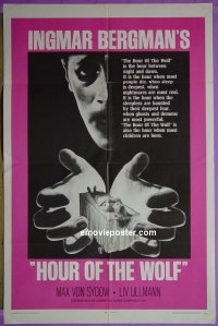 #9283 HOUR OF THE WOLF 1sh '68 Ingmar Bergman 