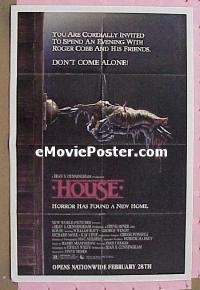 f506 HOUSE advance one-sheet movie poster '86 great severed hand image!