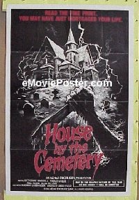 f508 HOUSE BY THE CEMETERY one-sheet movie poster '84 Lucio Fulci