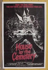 #669 HOUSE BY THE CEMETERY 1sh '84 L. Fulci 