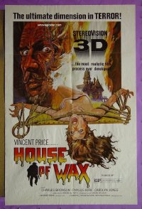 #7783 HOUSE OF WAX 1sh R70s 3D Vincent Price