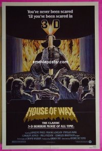 r775 HOUSE OF WAX one-sheet movie poster R81 3D Vincent Price
